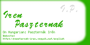 iren paszternak business card